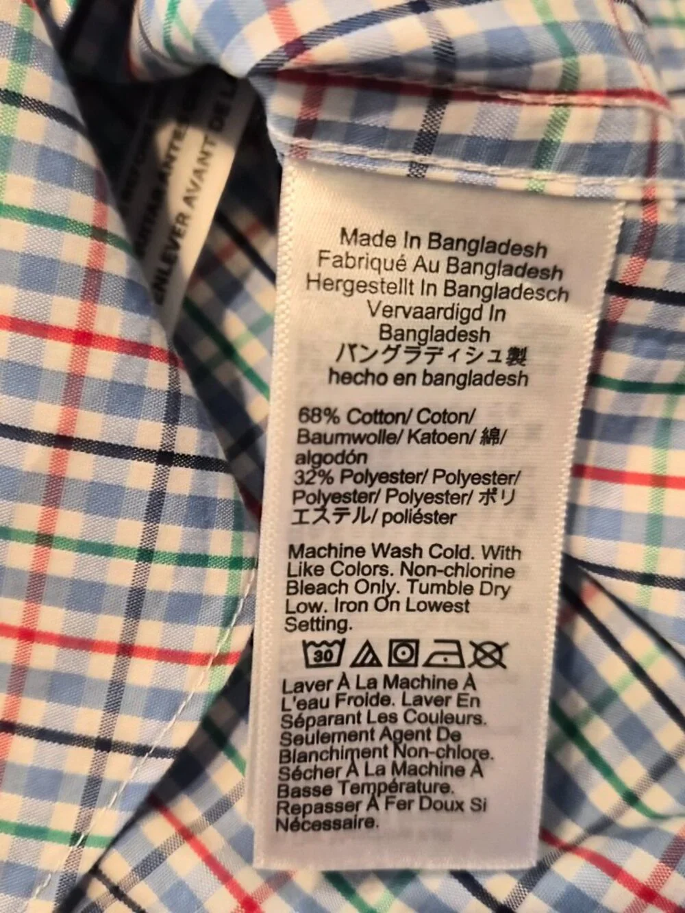 J.Crew Mens Performance Slim Untucked Button Shirt Size XL Check Stretch G675